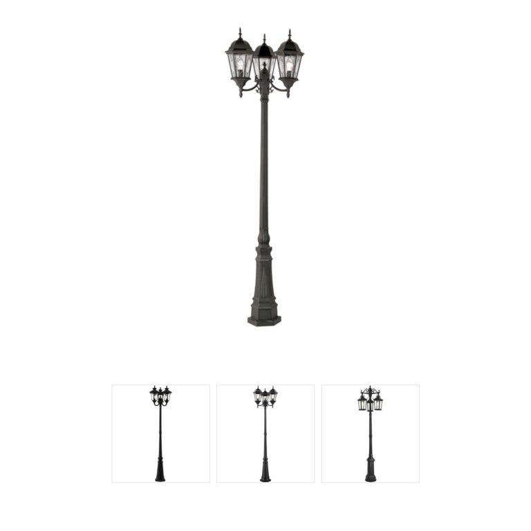 Trans Globe Lighting Villa Nueva Black Outdoor Post Light