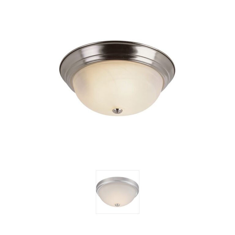 Trans Globe Lighting Browns Collection Brushed Nickel Flush Mount