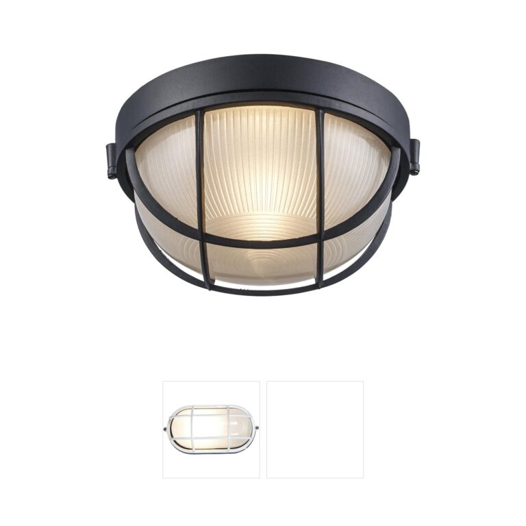 Trans Globe Lighting Aria 10-Inch Black Nautical Bulkhead Outdoor Wall Light