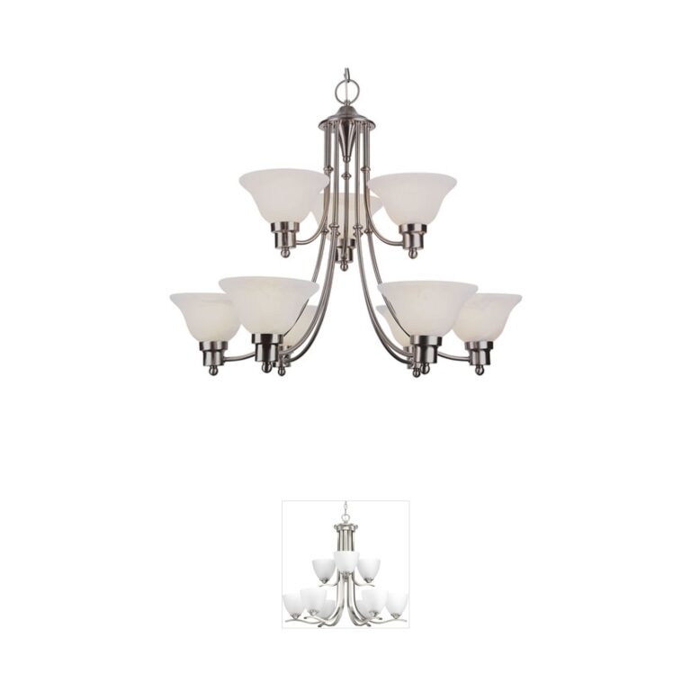Trans Globe Lighting Perkins Brushed Nickel Chandelier with Marbleized Shades