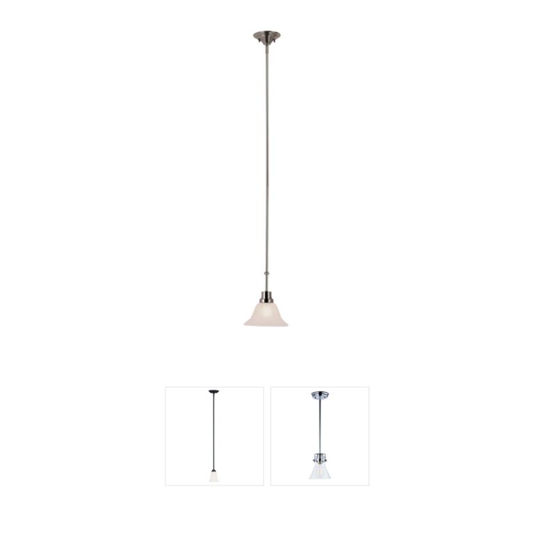 Trans Globe Lighting Perkins Brushed Nickel Mini Pendant with Marbleized Glass