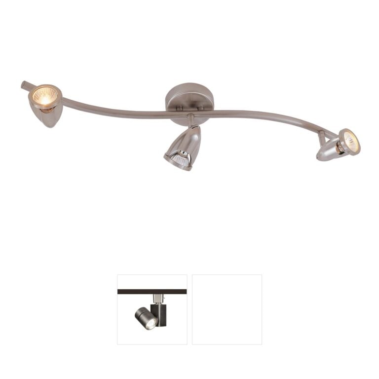 Trans Globe Lighting Stingray 26.5-Inch 3-Light Brushed Nickel Track Light