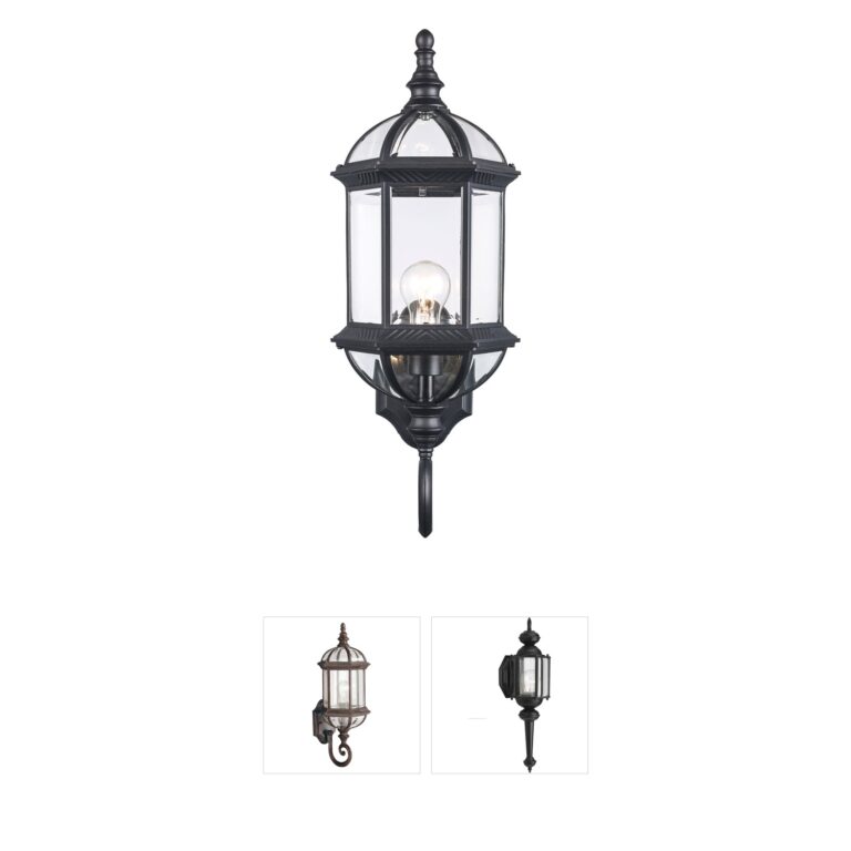 Trans Globe Lighting Wentworth Black Metal Outdoor Wall Lantern