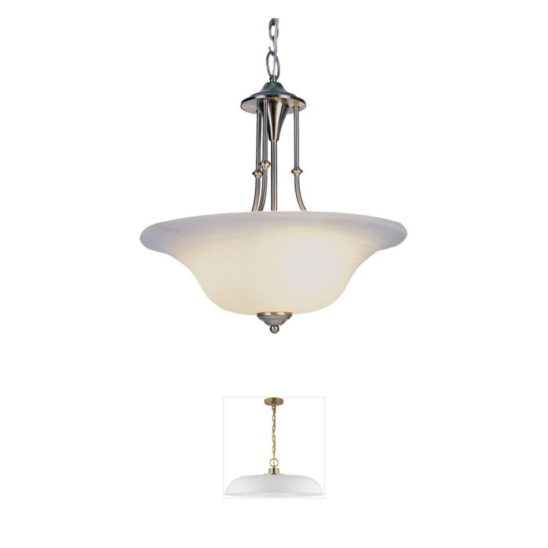 Trans Globe Lighting Perkins 3-Light Brushed Nickel Pendant with Marbleized Glass