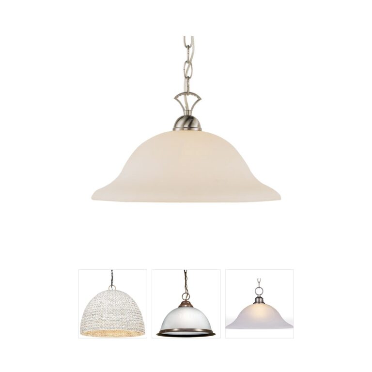 Trans Globe Lighting Aspen 16-Inch Brushed Nickel Pendant with Marbleized Glass