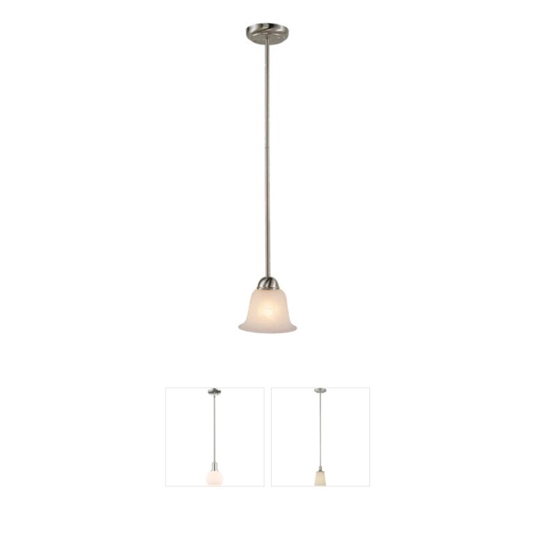 Trans Globe Lighting Aspen Brushed Nickel Mini Pendant with Marbleized Glass