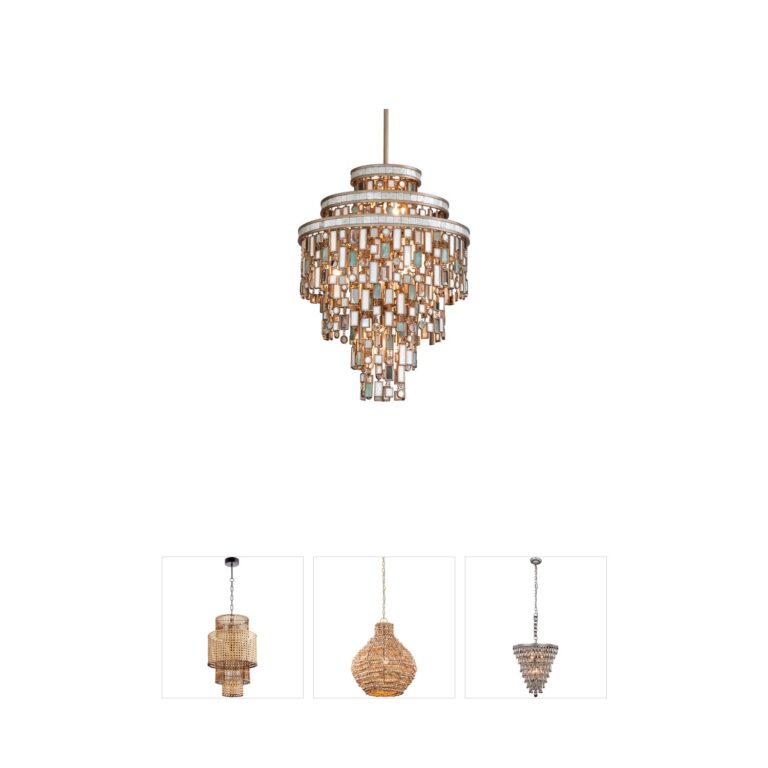 Corbett Lighting Dolcetti Silver Hand-Crafted Iron 7-Light Pendant