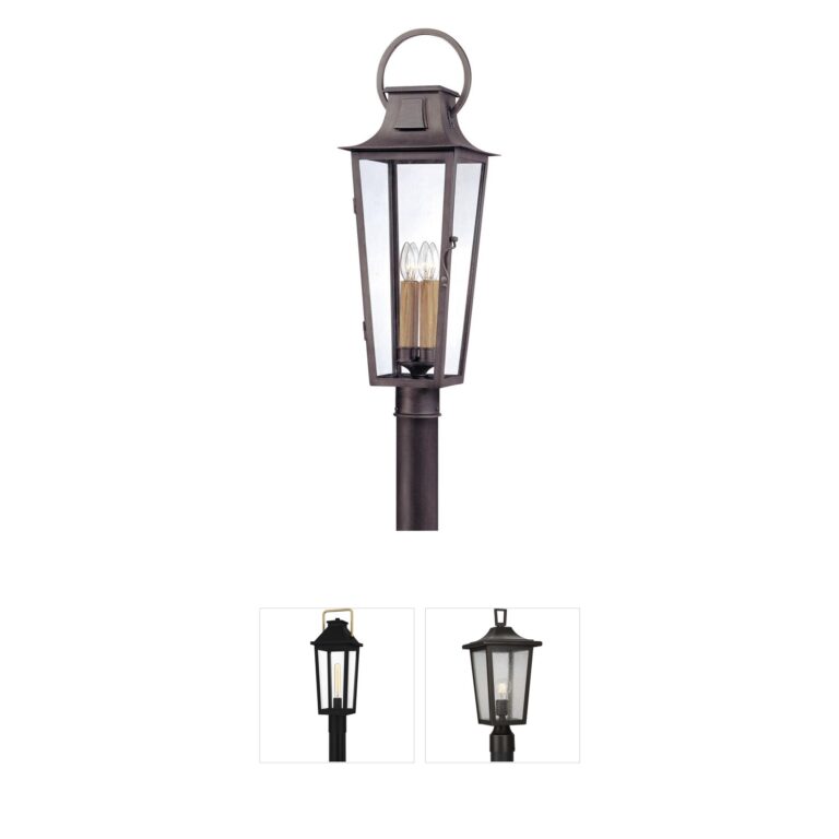 Troy Lighting Parisian Square Aged Pewter Post Light