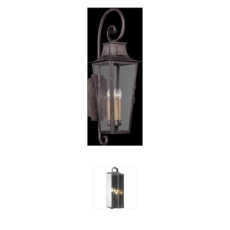 Troy Lighting Parisian Square Hand Forged Iron Outdoor Wall Light