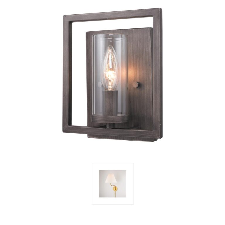 Golden Lighting Marco 1-Light Gunmetal Bronze Wall Sconce