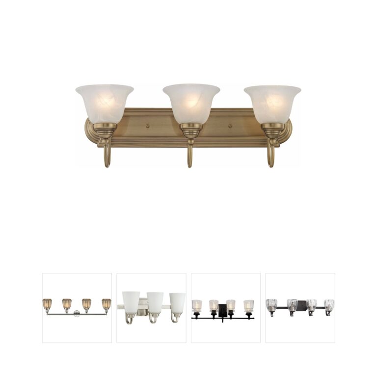 Livex Lighting Belmont 3-Light Antique Brass Vanity Light