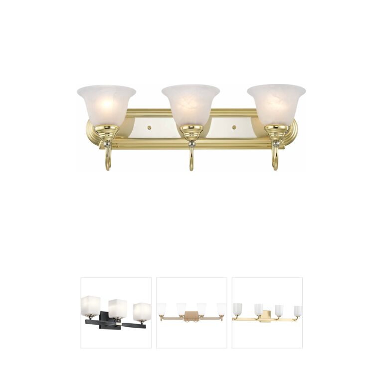 Livex Lighting Belmont 3-Light Polished Brass & Chrome Vanity Light
