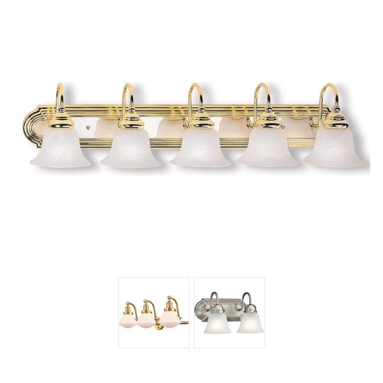 Livex Lighting Belmont 5-Light Polished Brass & Chrome Vanity Light