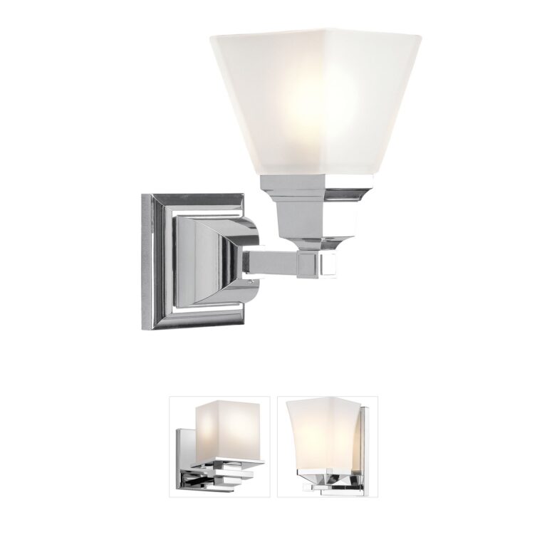 Livex Lighting Mission Collection Polished Chrome Wall Sconce