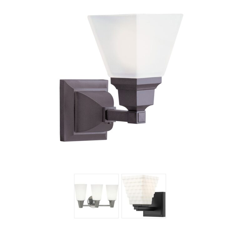 Livex Lighting Mission Collection Bronze Steel Wall Sconce