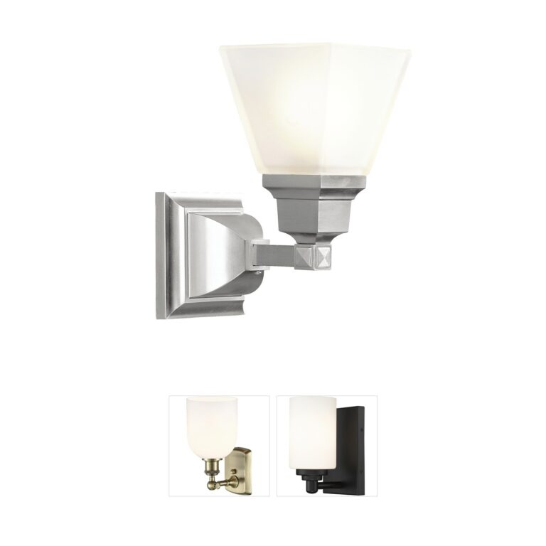 Livex Lighting Mission Collection Brushed Nickel Wall Sconce
