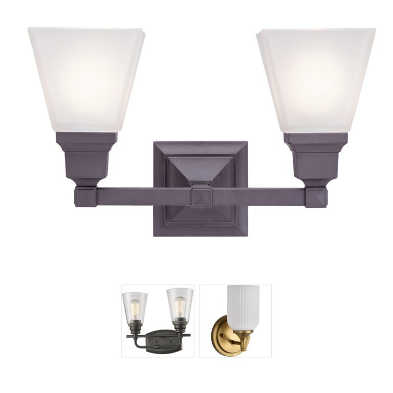 Livex Lighting Mission Collection Bronze Steel Vanity Light