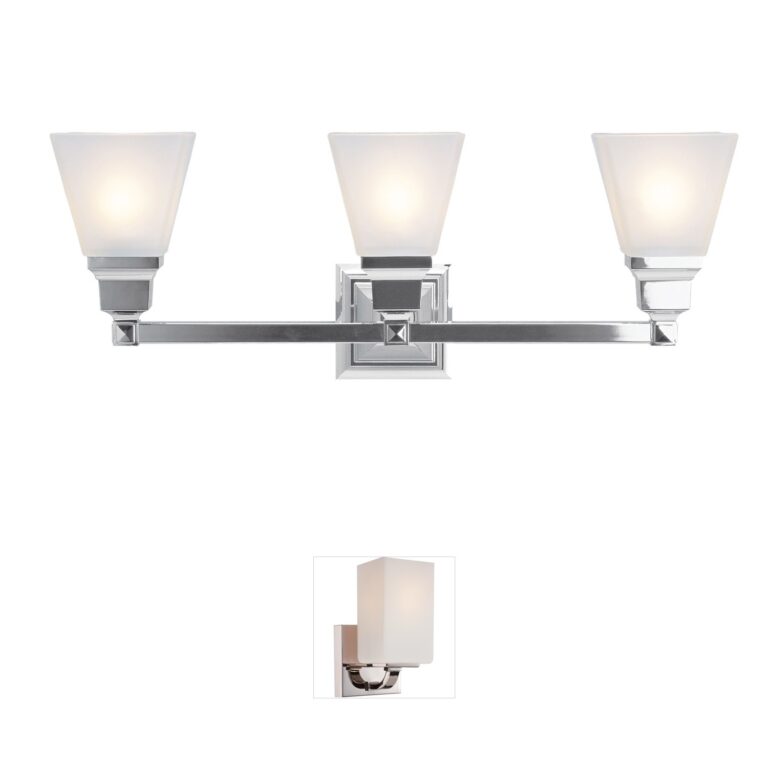 Livex Lighting Mission Collection 3-Light Polished Chrome Vanity Light