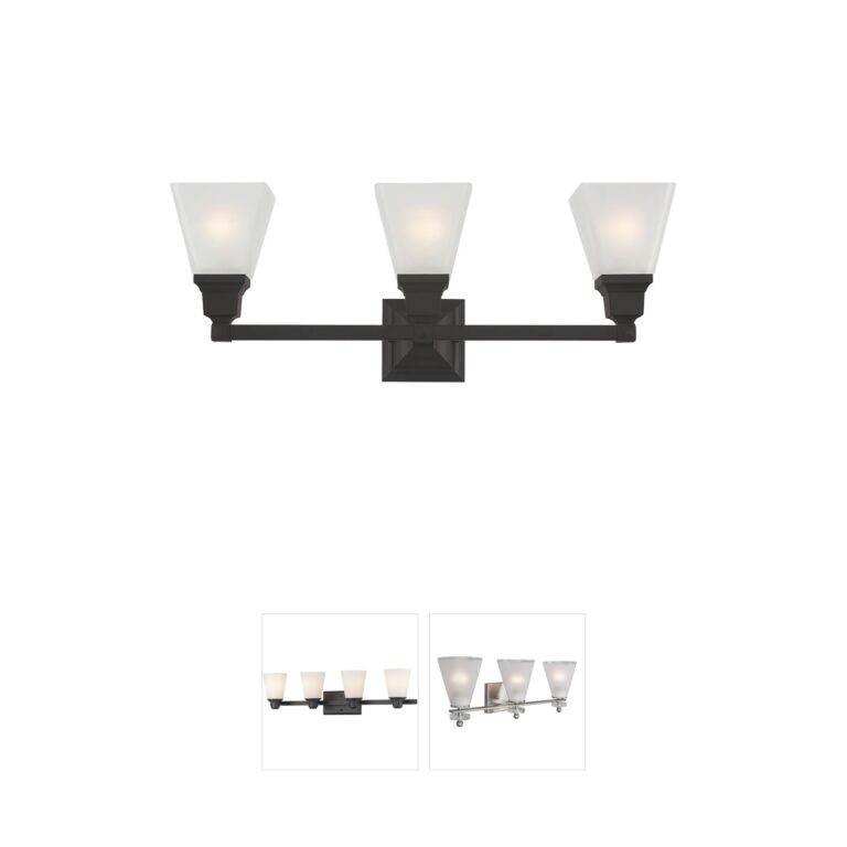 Livex Lighting Mission Collection 3-Light Bronze Steel Vanity Light