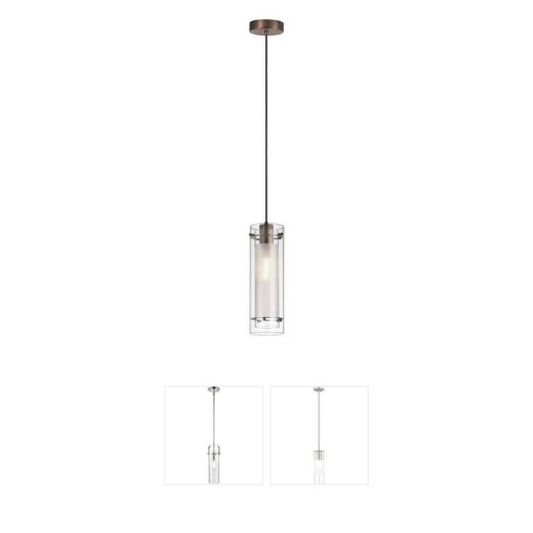 Dainolite Pasha Cylinder Pendant in Oil Brushed Bronze