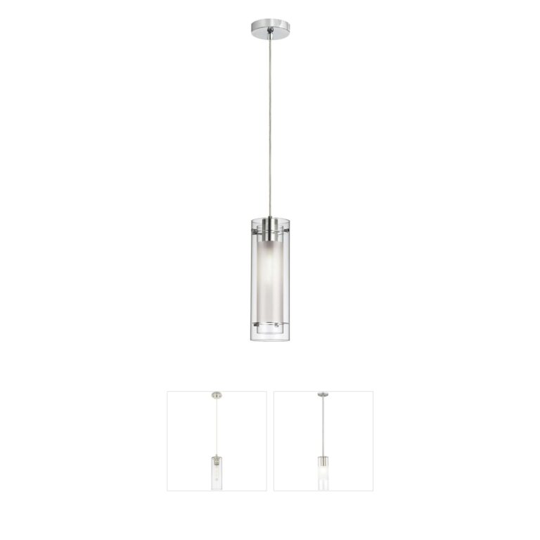 Dainolite Pasha Cylinder Pendant in Polished Chrome