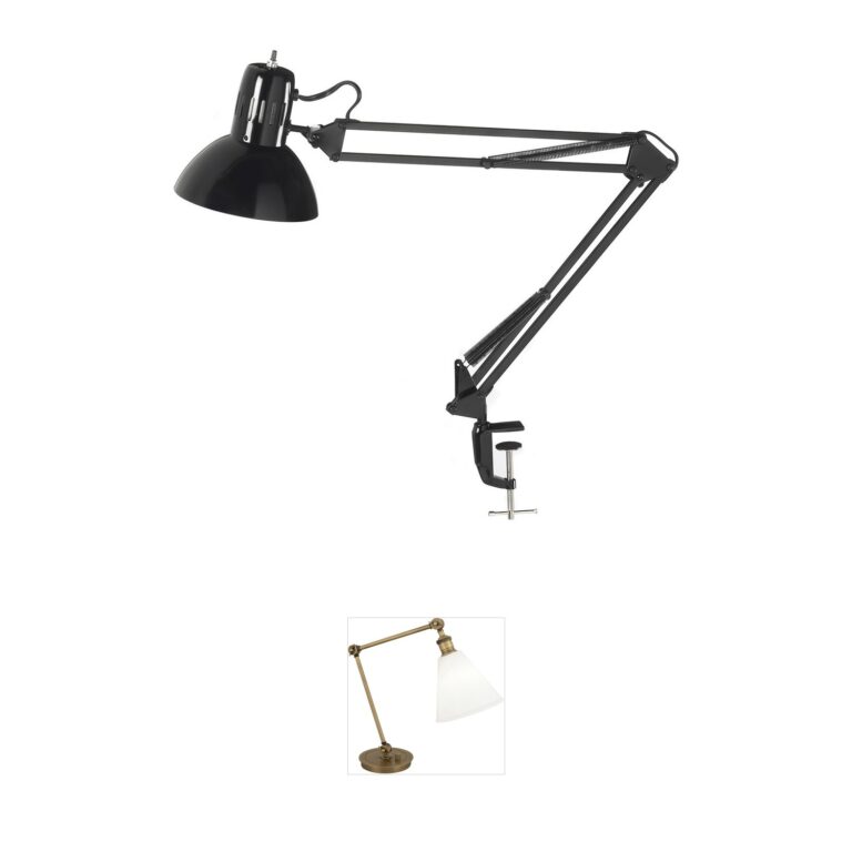 Dainolite Working/Task Lamps - 36" Reach Black Clamp-On Lamp