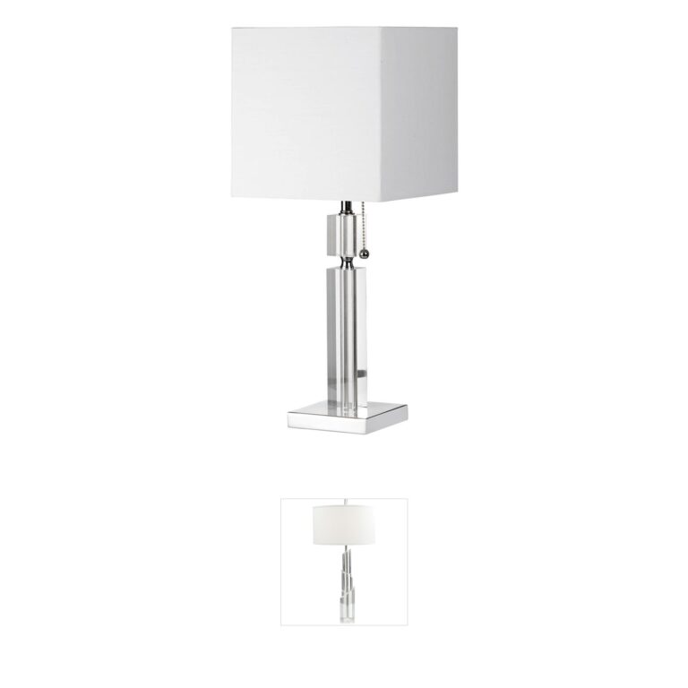 Dainolite Fernanda Crystal Table Lamp in Polished Chrome