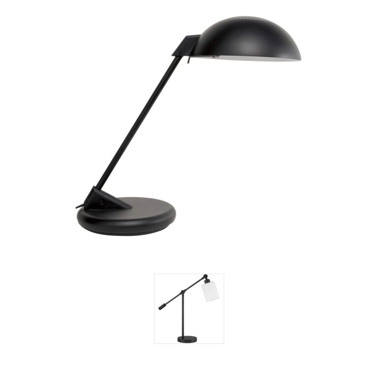 Dainolite Modern Task Lamp in Matte Black