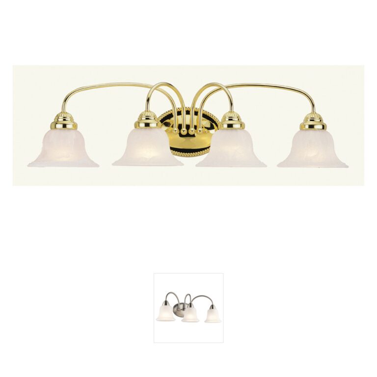 Livex Lighting Edgemont 4-Light Polished Brass Vanity Light