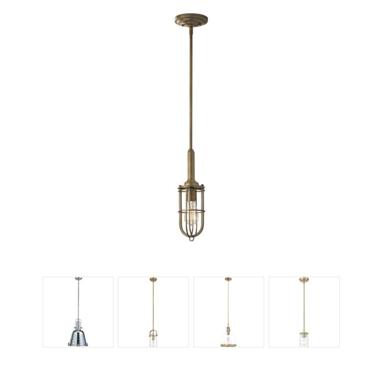 Generation Lighting Urban Renewal Dark Antique Brass Closed Cage Pendant