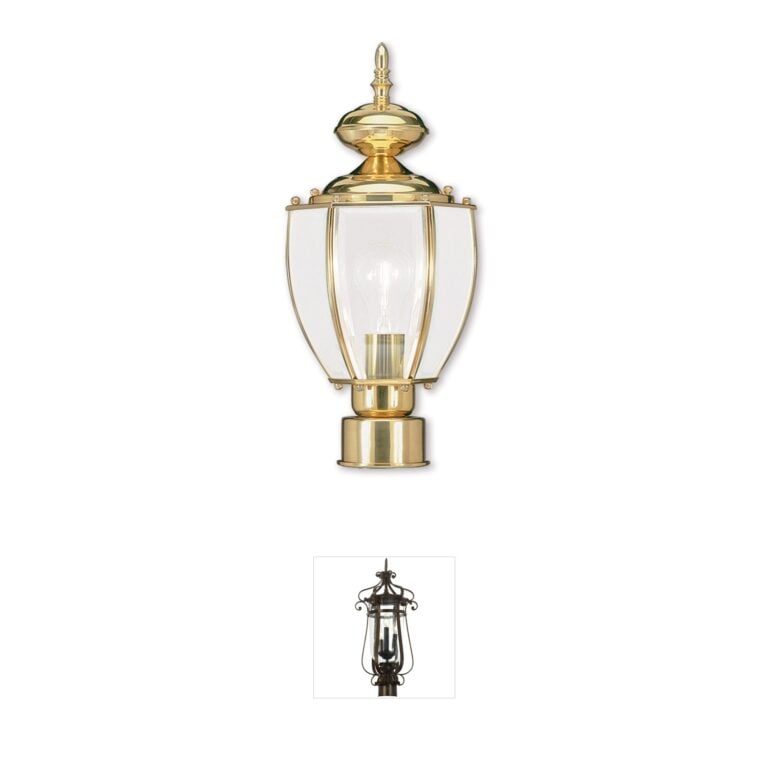 Livex Lighting Outdoor Basics Solid Brass Post Lantern