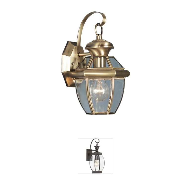 Livex Lighting Monterey Antique Brass Outdoor Wall Light