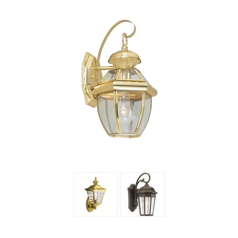 Livex Lighting Monterey Hand Crafted Solid Brass Outdoor Wall Lantern