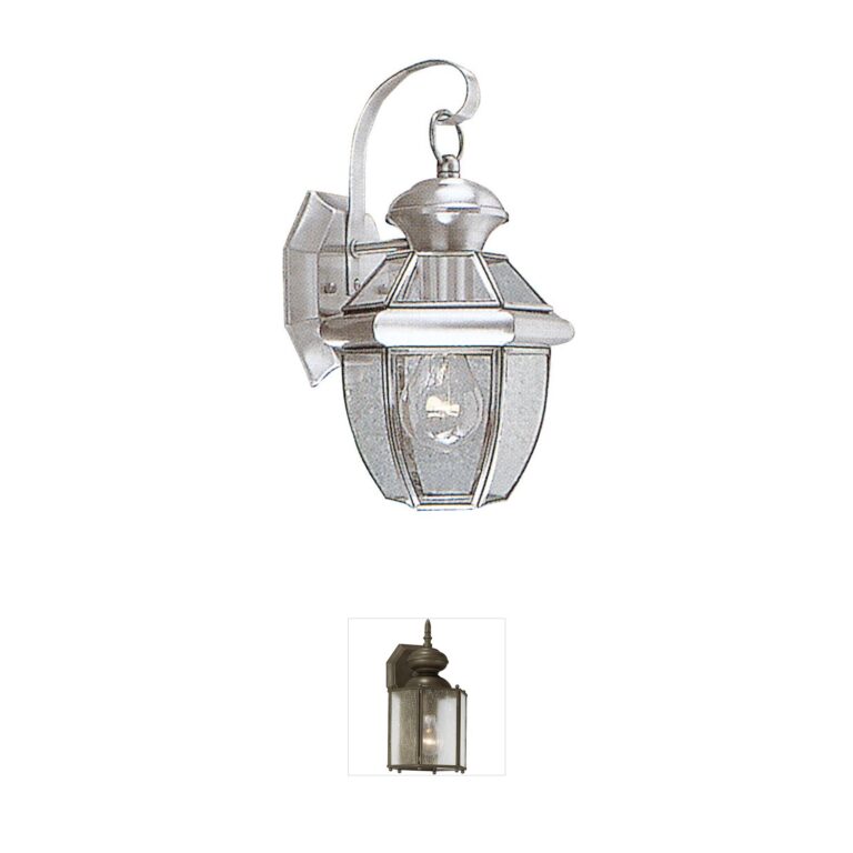 Livex Lighting Monterey Solid Brass Outdoor Wall Lantern with Clear Glass