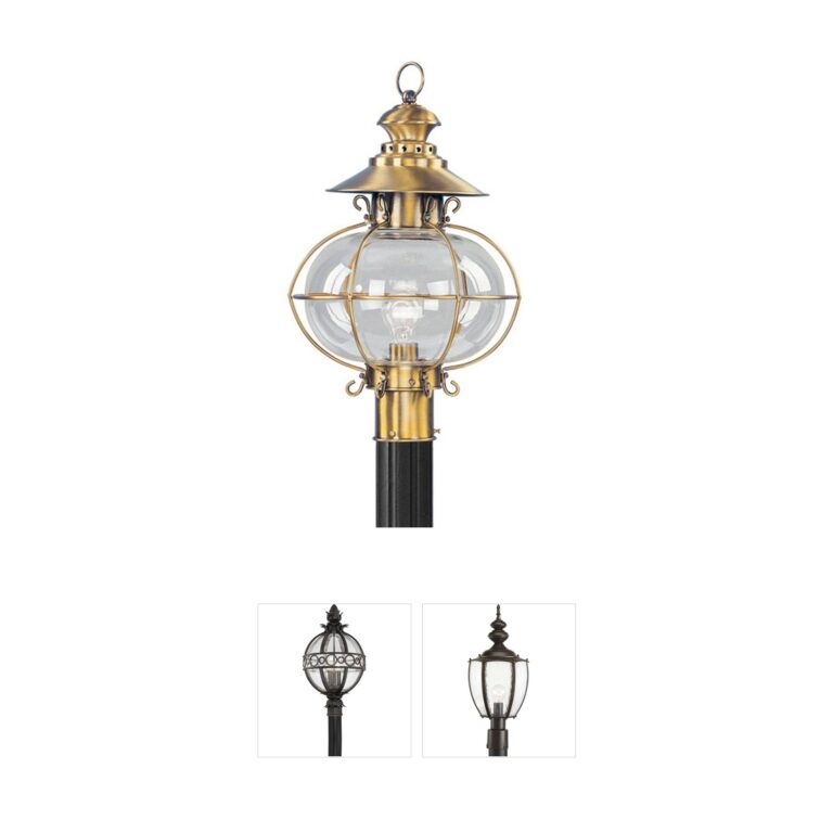 Livex Lighting Harbor Flemish Brass Outdoor Post Light