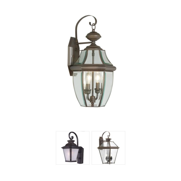 Livex Lighting Monterey Solid Brass Outdoor Wall Lantern