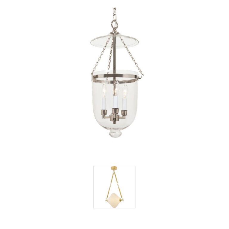 JVI Designs Hundi 3-Light Polished Nickel Bell Jar Pendant with Clear Glass
