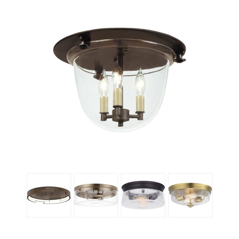 JVI Designs Mclean Collection Oil Rubbed Bronze Flush Mount