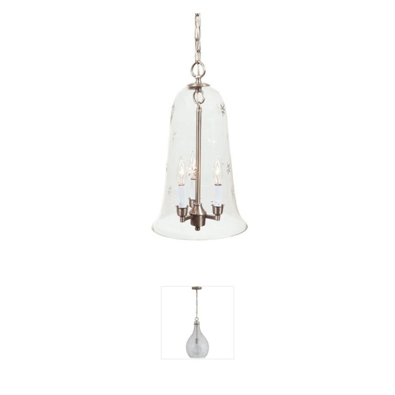 JVI Designs Sophia Collection Pewter Bell Jar Pendant