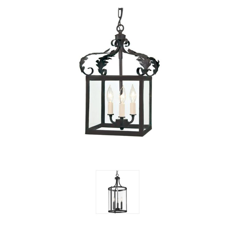 JVI Designs Scroll Collection Matte Black Glass Foyer Pendant