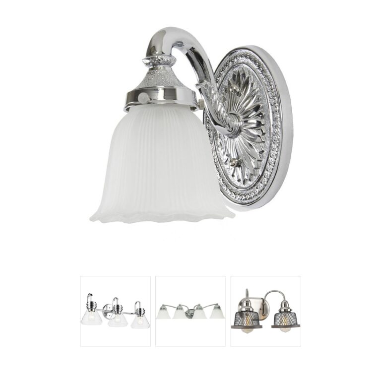 JVI Designs Traditional Brass Polished Chrome Vanity Light