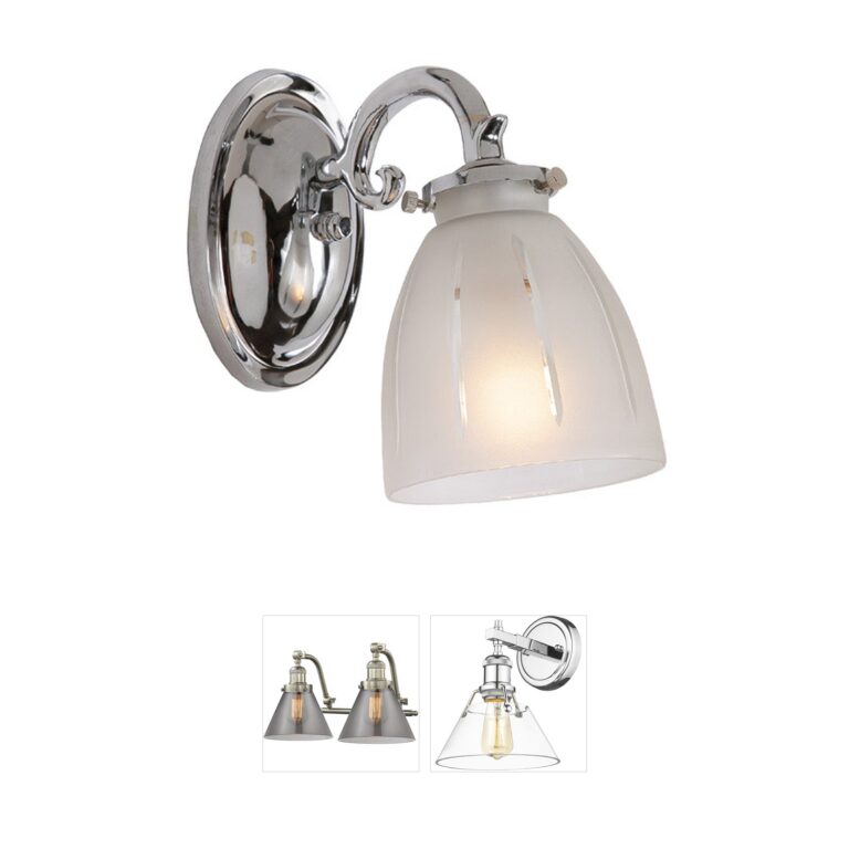 JVI Designs Traditional Brass Frosted Glass Vanity Light