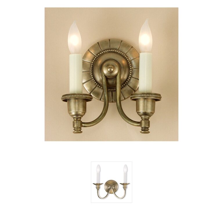 JVI Designs Traditional Brass Oil Rubbed Bronze 2-Light Wall Sconce