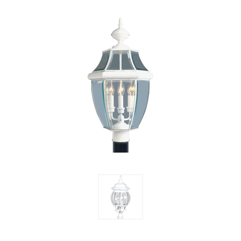 Livex Lighting Monterey Solid Brass Outdoor Post Lantern