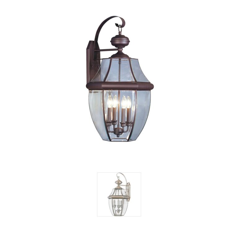 Livex Lighting Monterey Solid Brass Outdoor Wall Lantern