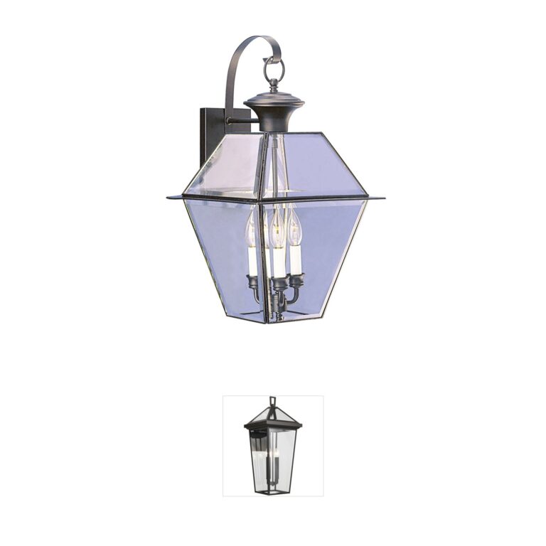 Livex Lighting Westover Hand-Crafted Solid Brass Outdoor Wall Lantern