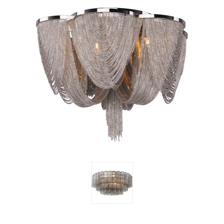 Maxim Lighting Chantilly Polished Nickel Flush Mount