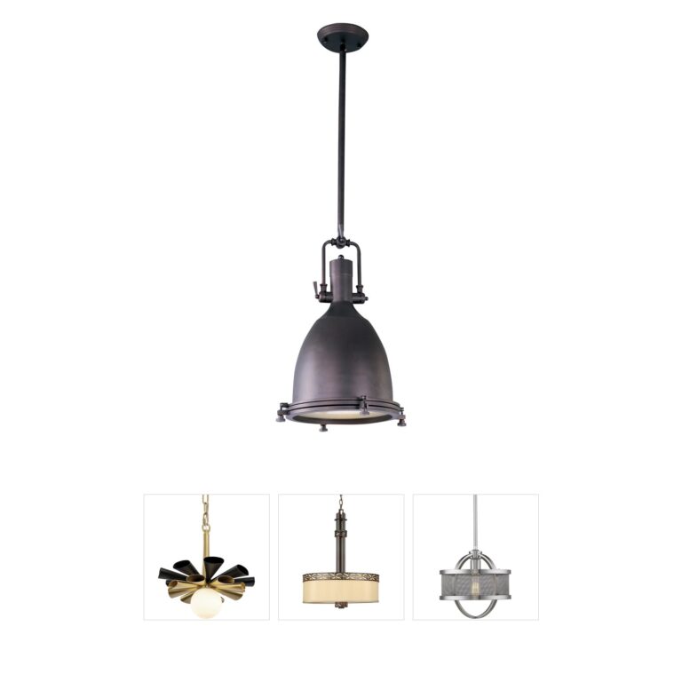 Maxim Lighting Hi-Bay Bronze Pendant with Frosted Glass