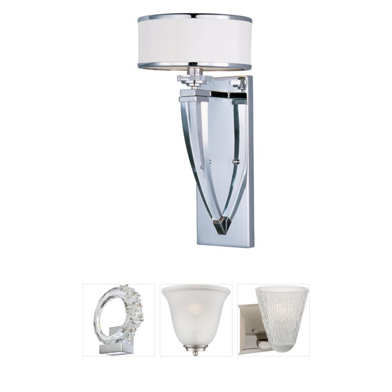 Maxim Lighting Metro Collection Polished Chrome & Crystal Wall Sconce