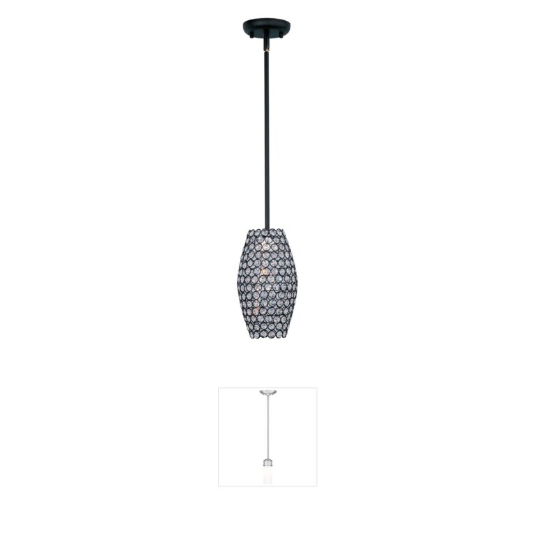 Maxim Lighting Glimmer Bronze & Crystal Pendant